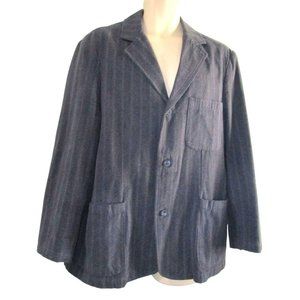 Robert Graham Flannel Sport Coat Jacket Striped Orange Plaid Lining Floral Pipin